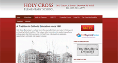 Desktop Screenshot of holycrosselem.com