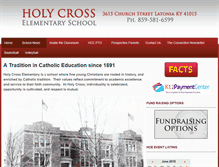 Tablet Screenshot of holycrosselem.com